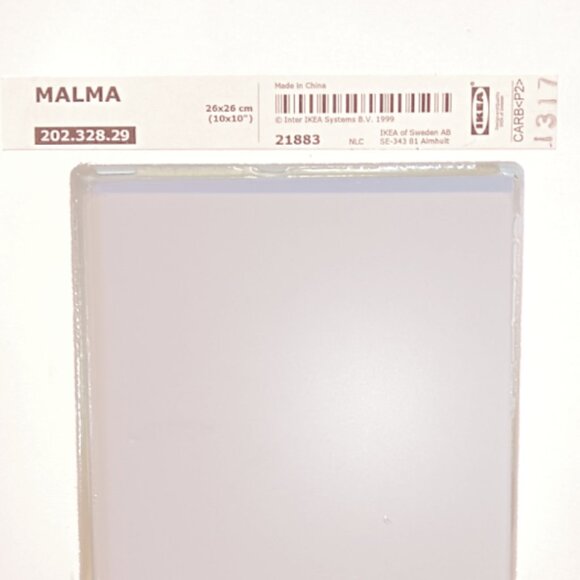 IKEA MALMA Framed Art Mirror- Square-BELIEVE-White-Gray-10x10 - Picture 11 of 12